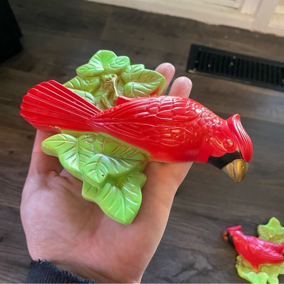 Vintage Miller Studio Chalkware Red Cardinal birds wall decor 1972 - Picture 2 of 9